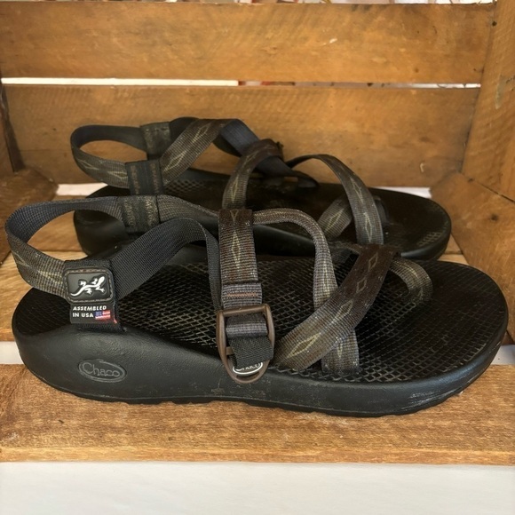 CHACO Black and Brown Sandals - Picture 1 of 7